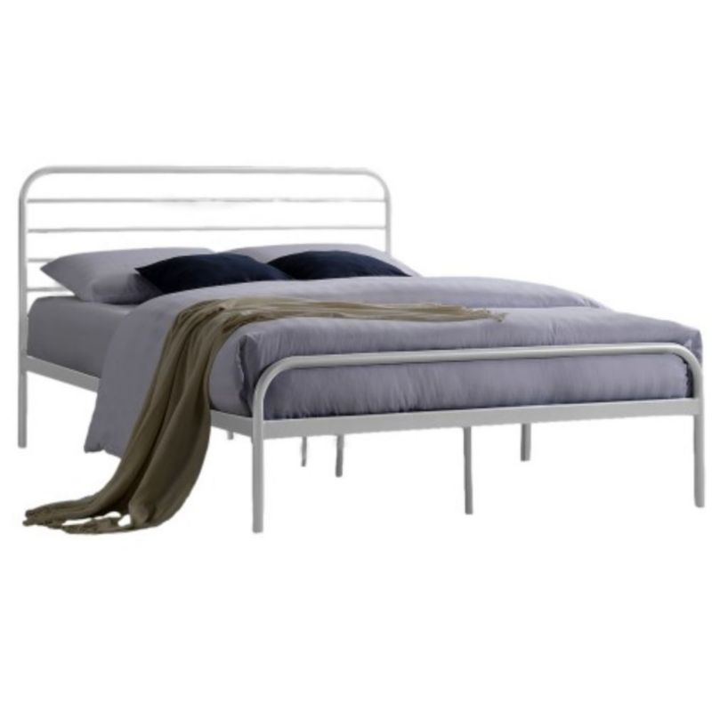 Łóżko Signal metalowe BOLONIA 140x200 białe 1 szt