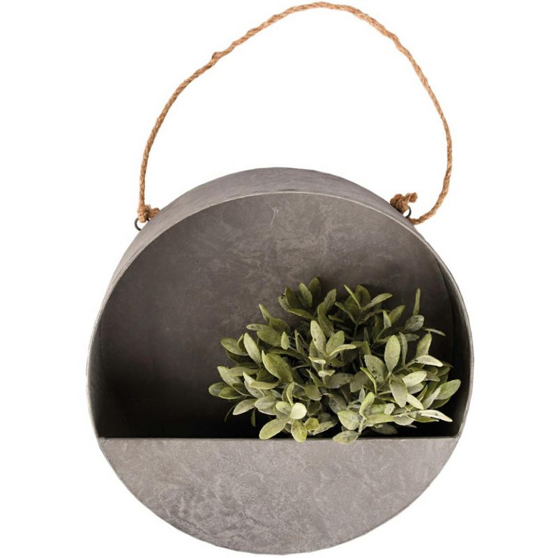 Kwietnik Wiszący Esschert Design Cynkowy Brązowy 34x10x34 cm