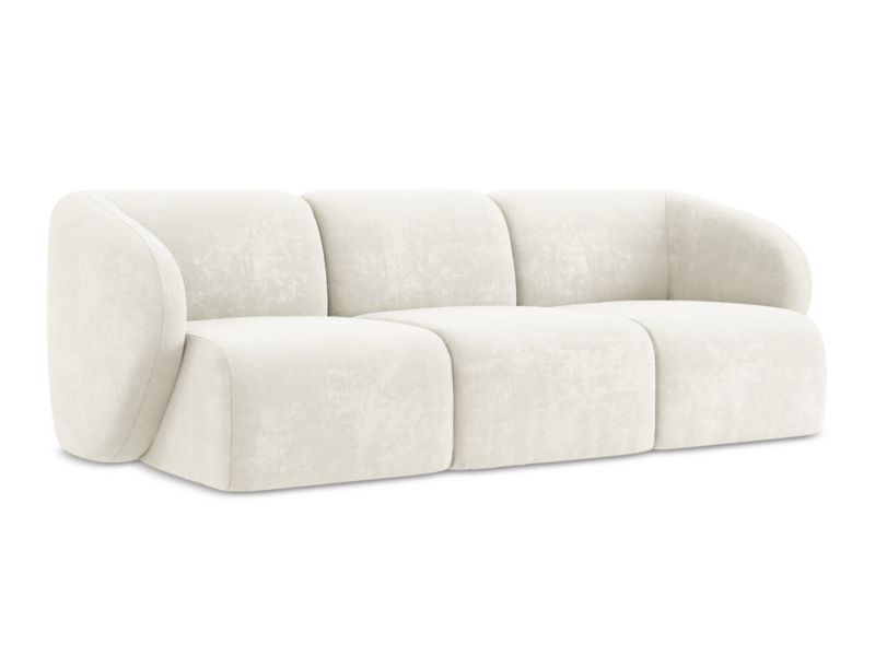 3-osobowa kanapa modułowa LaMiaSofa CERVO z tkaniny szenilowej 244x94 cm biały 1 szt.