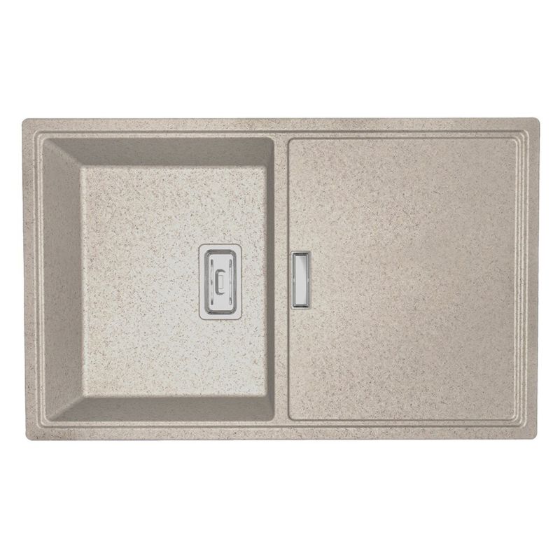 Zlewozmywak Granitowy LaveoTonga Jednokomorowy z Ociekaczem Beżowy Odwracalny 1 szt.