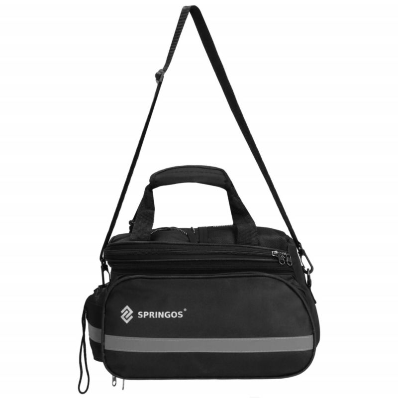 Sakwa rowerowa na bagażnik Springos torba, organizer rowerowy 8l czarny 1 szt.