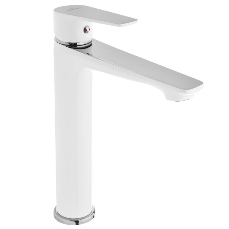 Bateria umywalkowa wysoka Invena Dokos biała 1szt