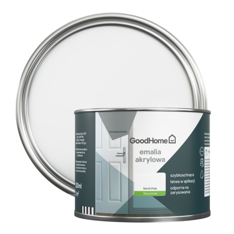 Emalia akrylowa plamoodporna GoodHome north pole 0,25 l