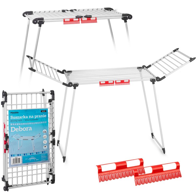 Suszarka na pranie Massido 19m stojąca składana do ubrań biała 1szt.