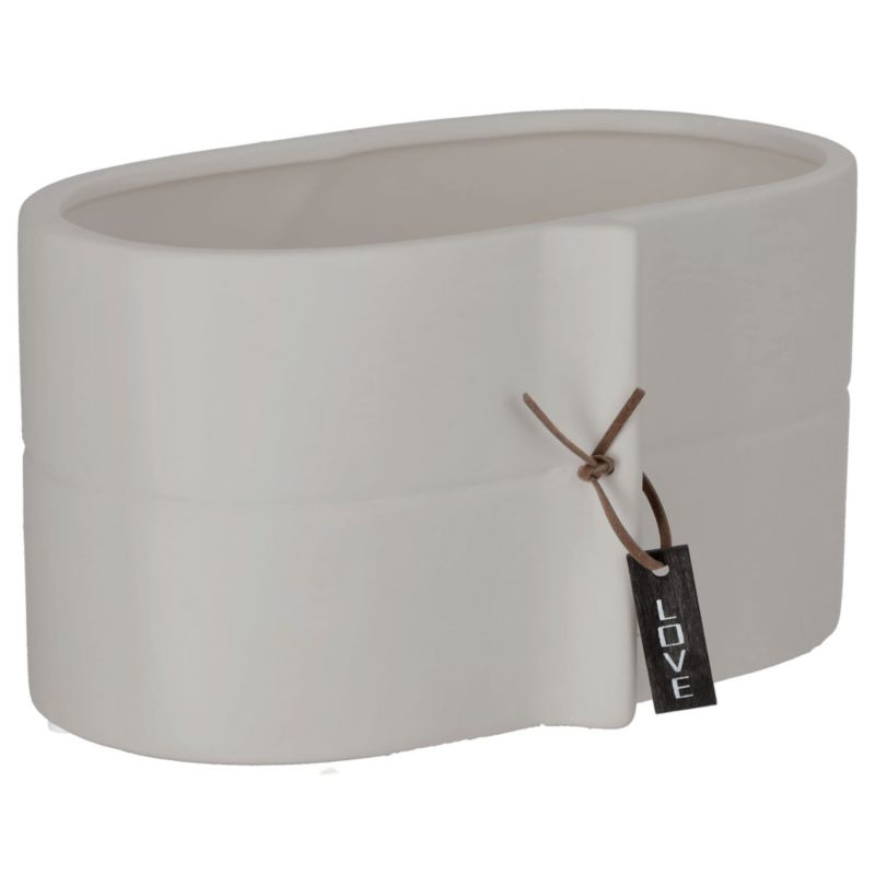 Doniczka KADAX Ceramiczna 22x12cm Osłonka szara 1szt.