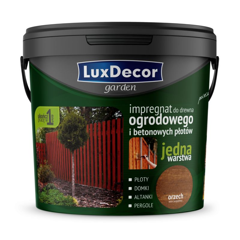 Impregnat do drewna ogrodowego Luxdecor garden orzech 4,5l 1szt