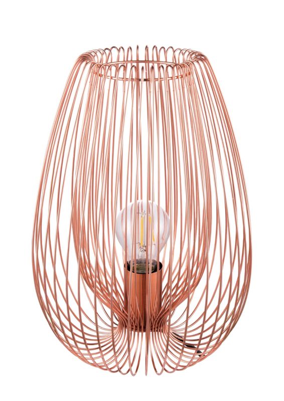 Lampa stołowa GoodHome Dharug 1-punktowa E27 miedź