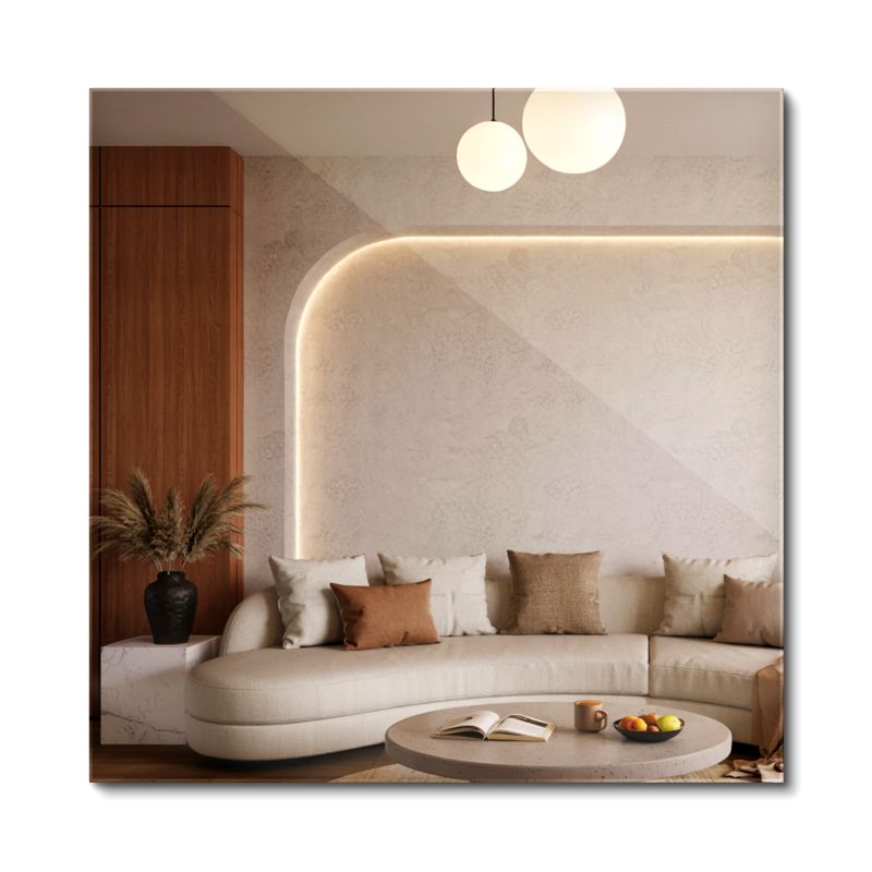 Lustro Ścienne ArtPrintCave 50 x 50 cm Kwadratowe do Makijażu 1 szt.