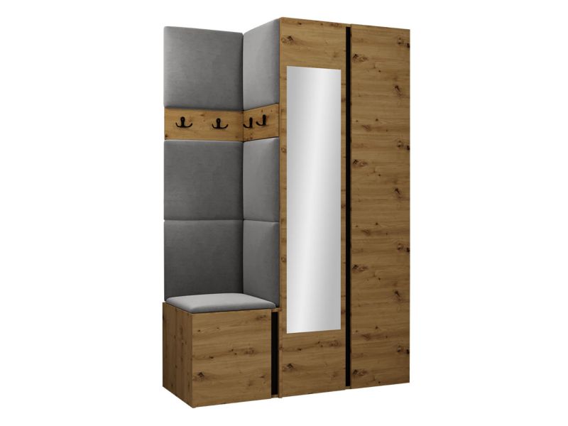 Garderoba MIRJAN 24 Orion XXVI dąb artisan/czarny + szary 1 kpl.