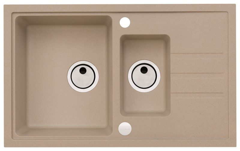 Zlewozmywak granitowy Alveus Intermezzo 70 kol. 55 beż (78x48) 1-komorowy 1szt.