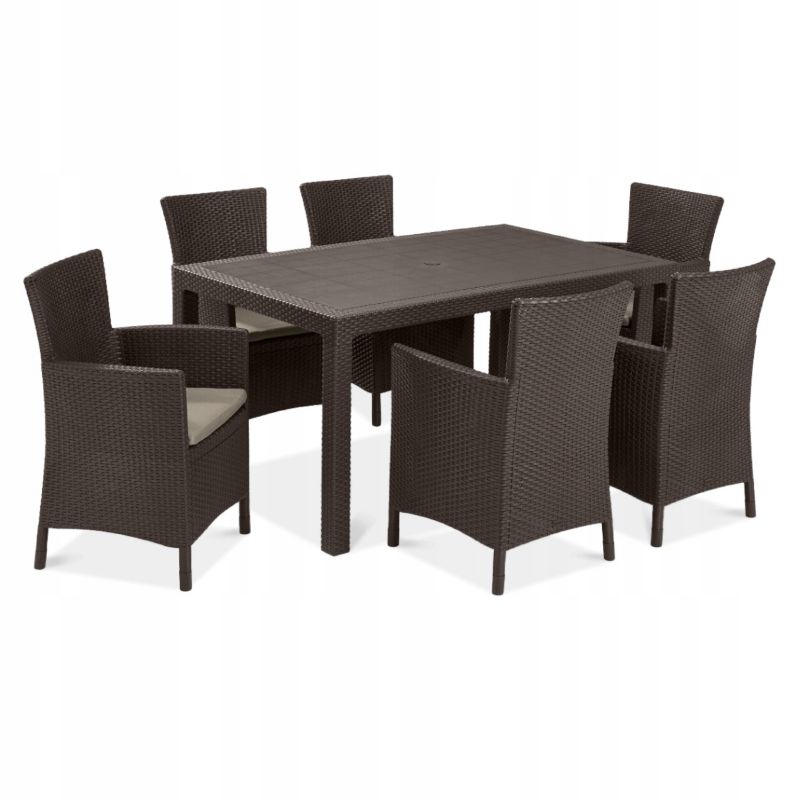 Komplet Mebli ogrodowych IOWA/MELODY 6+1 Brown - KETER 1 szt