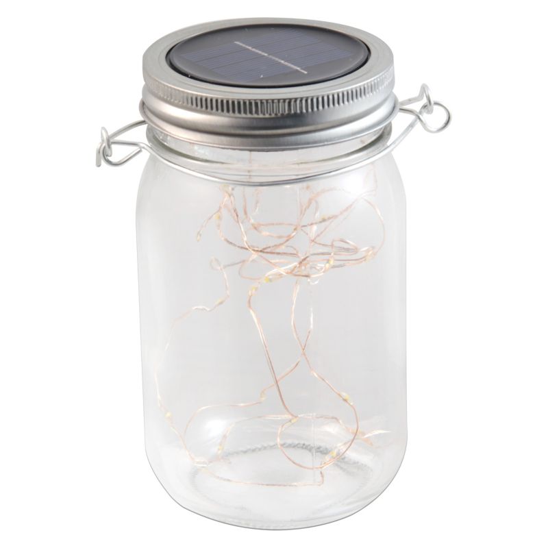 Lampa LED solarna MasterLED Słoik dekoracyjna 3000K IP44 ogrodowa przezroczysta 1 szt.