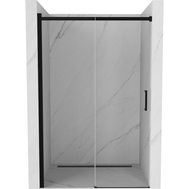 Drzwi prysznicowe rozsuwane Mexen Omega czarne 140x190 cm 1 szt.