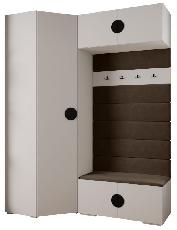 Garderoba do przedpokoju Abiks INOVA 4 Z21 biały+czarny+manila04 1 szt.