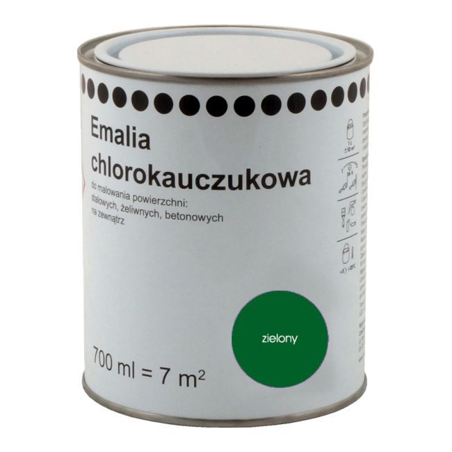 Emalia chlorokauczukowa 0,7 l zielona