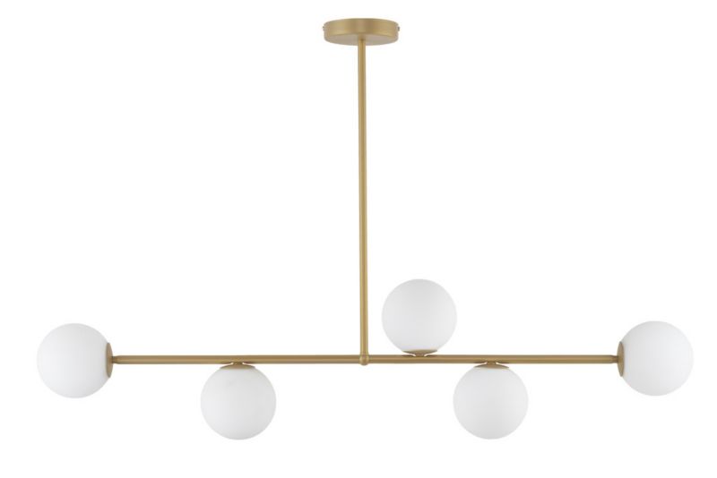 Lampa sufitowa wisząca Sigma Lighting Gama 6880 złoto-biała minimalistyczna 5xG9 x 1 szt.