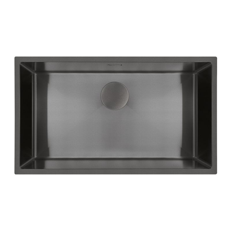 Zlewozmywak Oltens Hydda stalowy czarny QuietComfort 76x44 cm 1 szt.