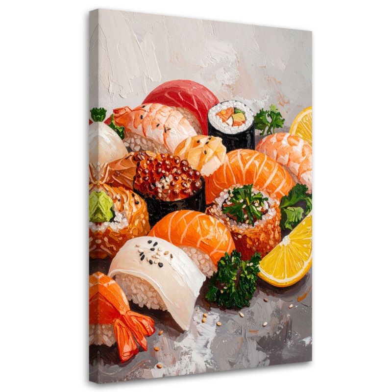 Obraz do kuchni baru restauracji Feeby Kolorowe Sushi 70x100cm 1szt