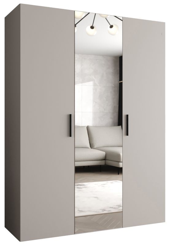 Szafa uchylna Abiks BARI 2 150 wys. 202 cm Kaszmir + u. Czarny 1 szt