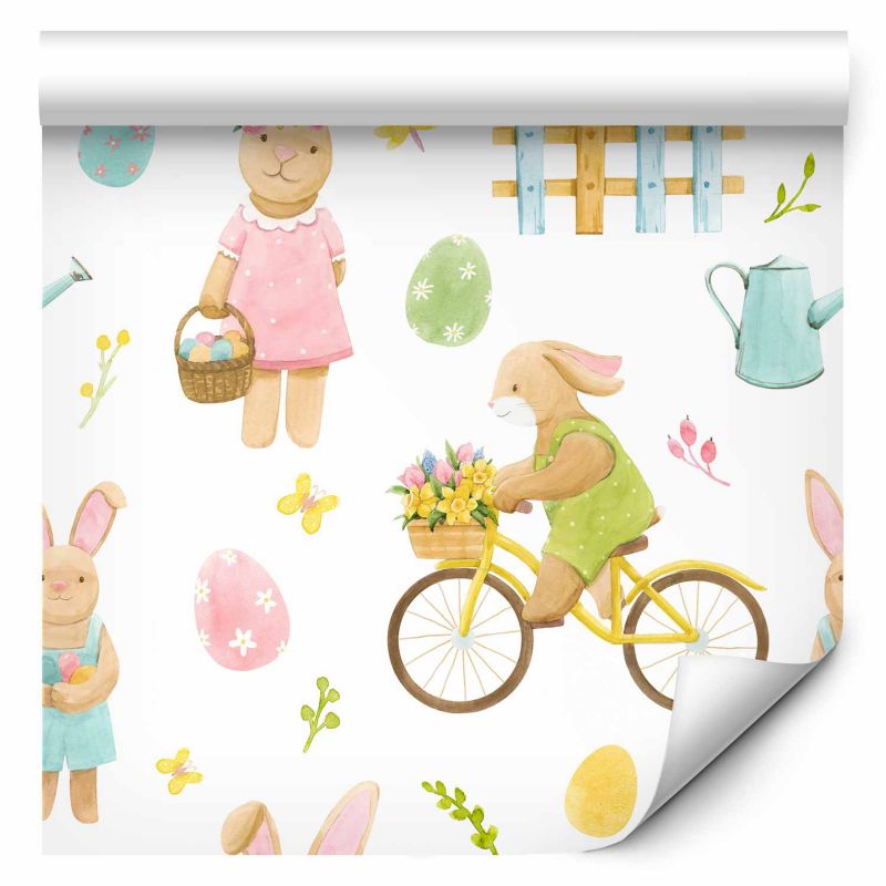 Tapeta flizelinowa Artgeist 110g/m2 Dla dzieci biała 50x1000 (10 części) 10018ja rolka 1 szt