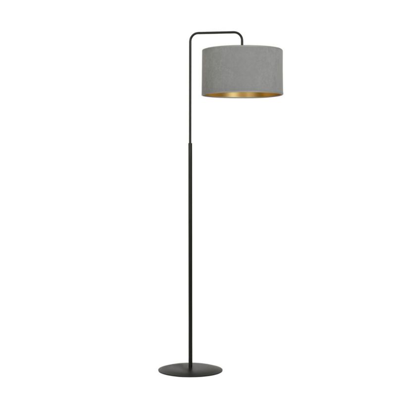 Lampa podłogowa stojąca Emibig Hilde czarno-szara-złota 1 x E27 x 15W wym: 150 x 50 x 35 cm - 1 szt.