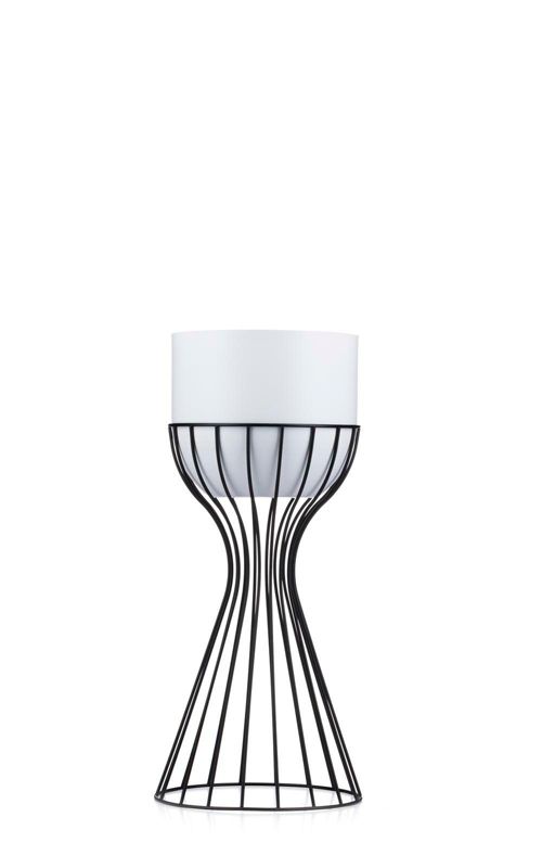 Kwietnik stojący Clover HowHomely Metalowy Czarny 20x46 cm 1 szt.