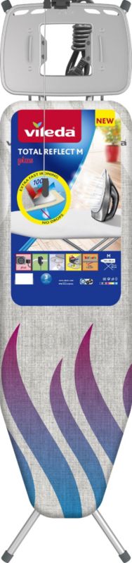 Deska do prasowania Vileda Total Reflect Plus M, stabilna, regulacja wysokości, 120x38 cm, 1 szt.