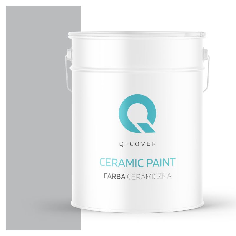 Farba Ceramiczna Do Ścian i Sufitów Q-Cover Szary H1050 Głęboki Mat 10L