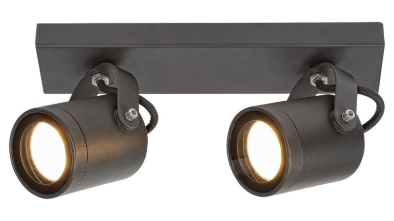 Kinkiet ścienny zewnętrzny Rabalux Elva antracytowo-przezroczysty 2 x GU10 x 35W IP44 wym: 10 x 30 x 16 cm - 1 szt.