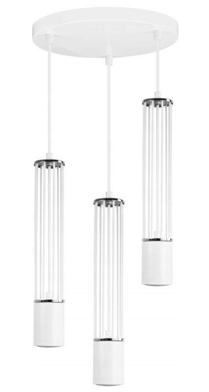 Lampa sufitowa wisząca Light Home LH Aria 3x GU10 okrągły 30cm biały/srebrny 1szt.