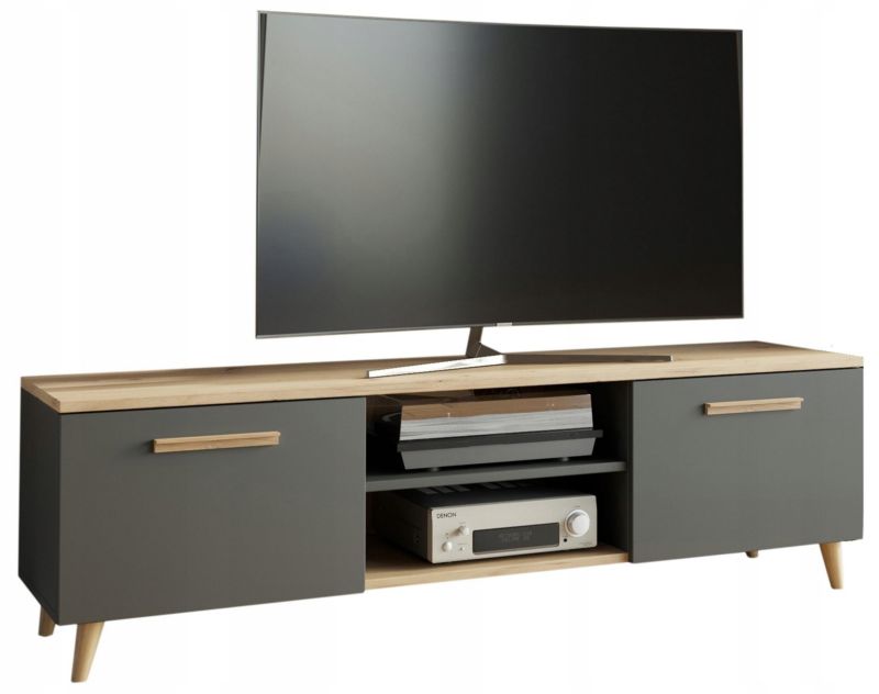 Szafka rtv Matkam szafka BERGEN 150 cm Per antracyt-artisan 1 szt.