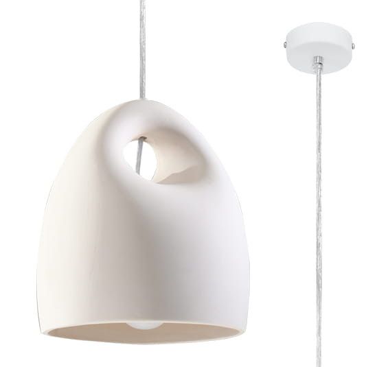 Lampa sufitowa wisząca Sollux Lighting Bukano 1629 biała szerokość 20 cm 1xE27 x 60W 1 szt.