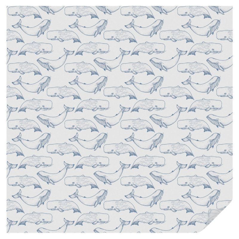 Dekoracyjna Folia Mleczna Tulup 100x100 cm Zapewnia Prywatność Eleganckie wieloryby klasyczna symetria 1 rol.