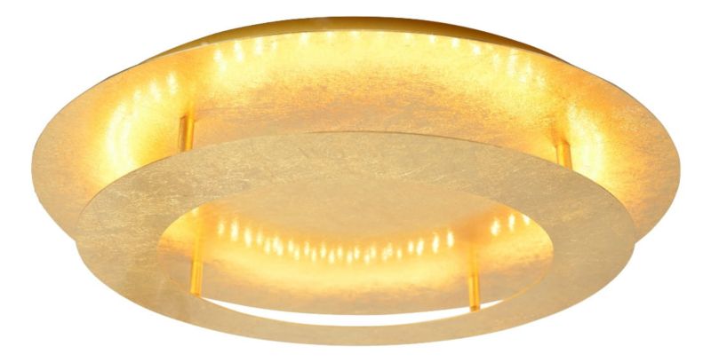 Plafon sufitowy nowoczesny Candellux Merle złoty LED 18W 3000K 1200lm IP20 wym: 8 x 40 x 40 cm metal - 1 szt.