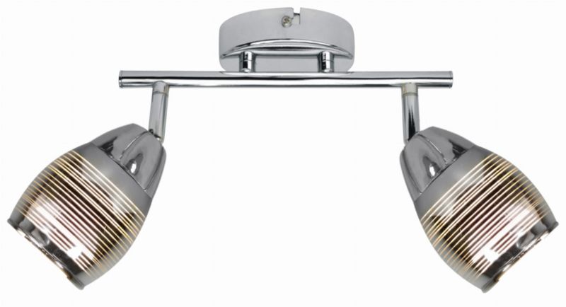 Lampa sufitowa Candellux Milton chromowana wym: 18 x 39 x 8 cm 2xE14 x 10W 1 szt.