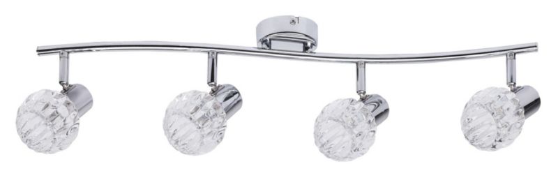 Spot sufitowy Rabalux Lauren chromowany 4 x E14 x 40W IP20 wym: 18 x 66 x 8 cm - 1 szt.