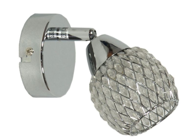 Kinkiet ścienny Candellux Clear chromowany przezroczysty 1 x G9 x 40W IP20 wym: 12 x 14 x 8 cm - 1 szt.