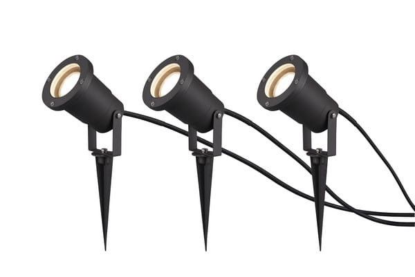 Lampa gruntowa wbijana Trio Ubangi antracyt 3 x GU10 x IP65 wym: 11,5 x 9,2 x 9,2 cm - 1 szt.