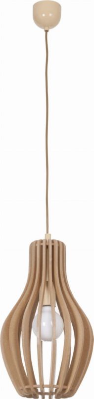 Lampa sufitowa wisząca Nowodvorski Lighting Ika jasne drewno wym: 135 x 24 x 24 cm 1xE27 x 60W 1 szt.