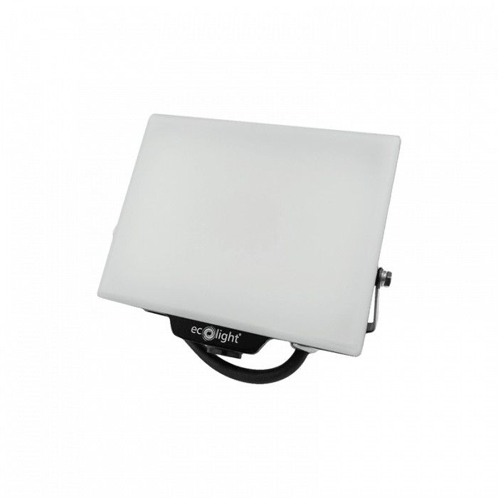 Naświetlacz LED Ecolight czarno-biały LED 30W 6500K 2700lm IP65 wym: 11,8 x 14,1 x 3,5 cm aluminium - 1 szt.