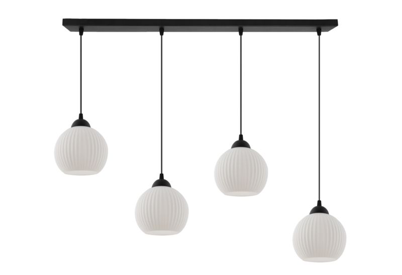 Lampa sufitowa wisząca Light Home LH Riffle Kula 4x E27 60W czarny 1szt.