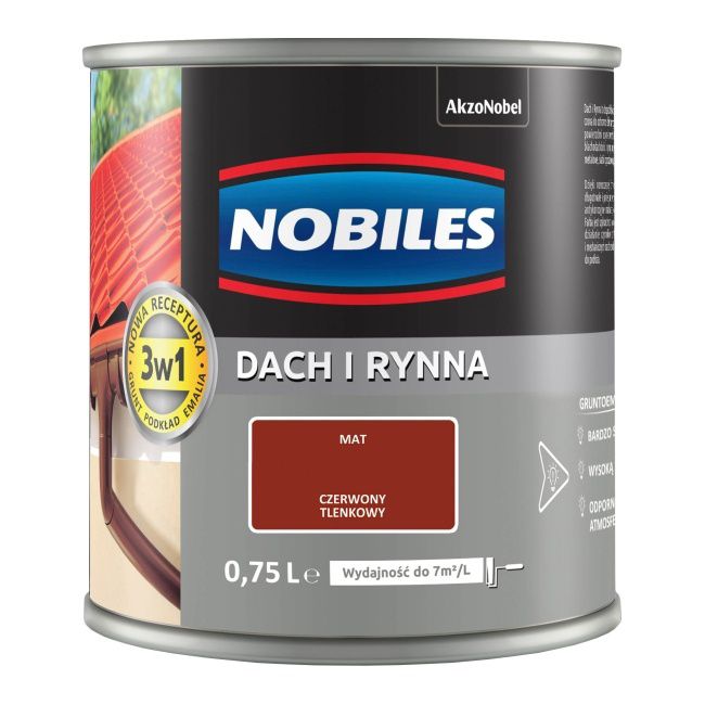 Emalia Nobiles Dach i Rynna czerwony tlenkowy 0,75 l