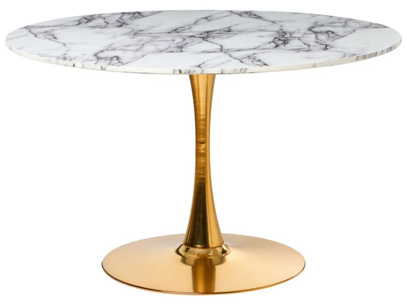 Stół do jadalni Boca Biały marmur 120 cm 1 szt.