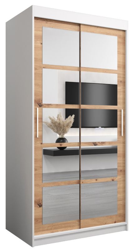 Szafa przesuwna Abiks ROMA 2 100 biały mat + artisan 1 szt.