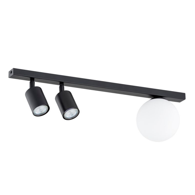 Lampa sufitowa Emibig Baster czarno-biała wym: 17 x 60 x 14 cm 3xGU10 / E14 x 18W 1 szt.