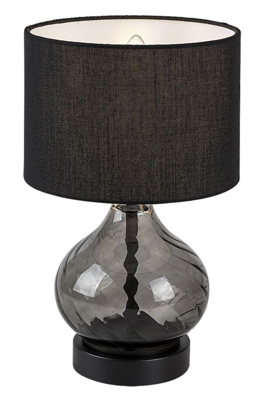 Lampa stołowa Rabalux Pirelo czarna 1 x E14 x 25W IP20 wym: 33 x 20 x 20 cm szkło - 1 szt.