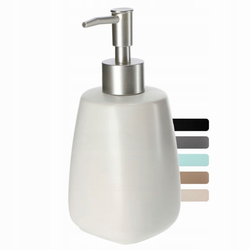 Dozownik Na mydło KADAX Ceramiczny W Płynie Żelu 400 ml Biały 1 szt.