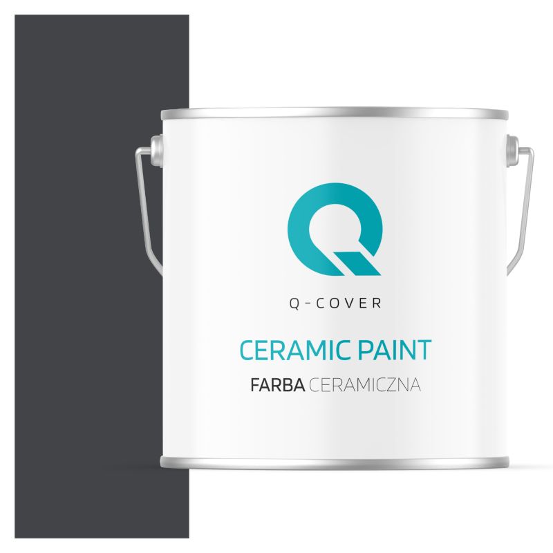 Farba Ceramiczna Do Ścian i Sufitów Q-Cover Czarny H0907 Głęboki Mat 5L