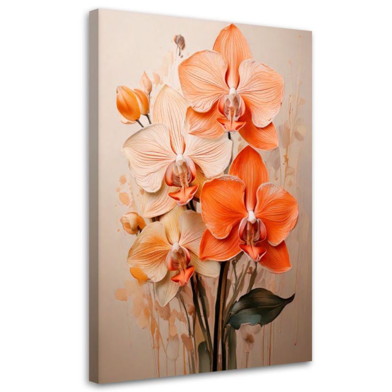 Obraz do salonu Feeby Orchidea Akwarela Beżowy Neutralny 40x60cm 1szt