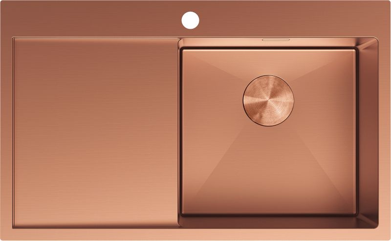 Zlewozmywak wpuszczany Mexen Exar miedź 780x480 mm 1-komorowy z ociekaczem prawy 1 szt.